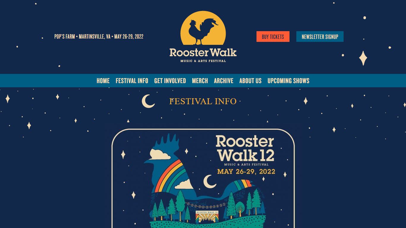 FESTIVAL INFO – Rooster Walk Music & Arts Festival